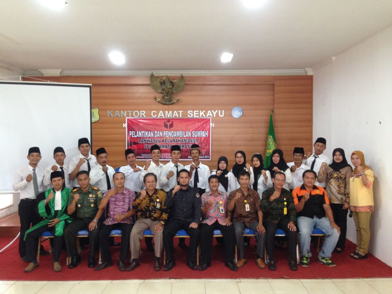 Pelantikan 14 Anggota Panitia Pengawas Lapangan (PPL) SE Kota Sekayu