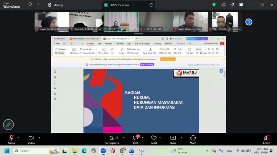 Presentasi kegiatan Bagian Hukum, Hubungan Masyarakat, Data dan Informasi yang akan dilaksanakan selama Tahun 2026.
