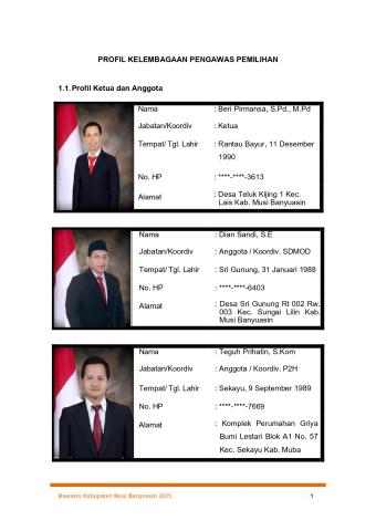 PROFIL KETUA DAN ANGGOTA