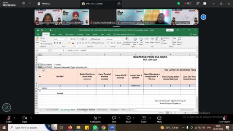   Rapat Konsolidasi Penyusunan Laporan Keuangan Semester I Tahun 2026 melalui Zoom Meetings pada Senin (20/07/2026)