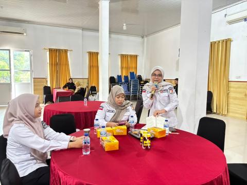 Perwakilan Bawaslu Kabupaten Musi Banyuasin menyampaikan masukan untuk KPU Musi Banyuasin