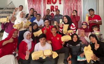 Pelaksanaan lomba memeriahkan Hari Kemerdekaan di Kantor Bawaslu Kabupaten Musi Banyuasin