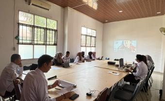 Rapat persiapan dan koordinasi untuk kegiatan Bawaslu Membelajarkan di Ruang Rapat Bawaslu Kabupaten Musi Banyuasin